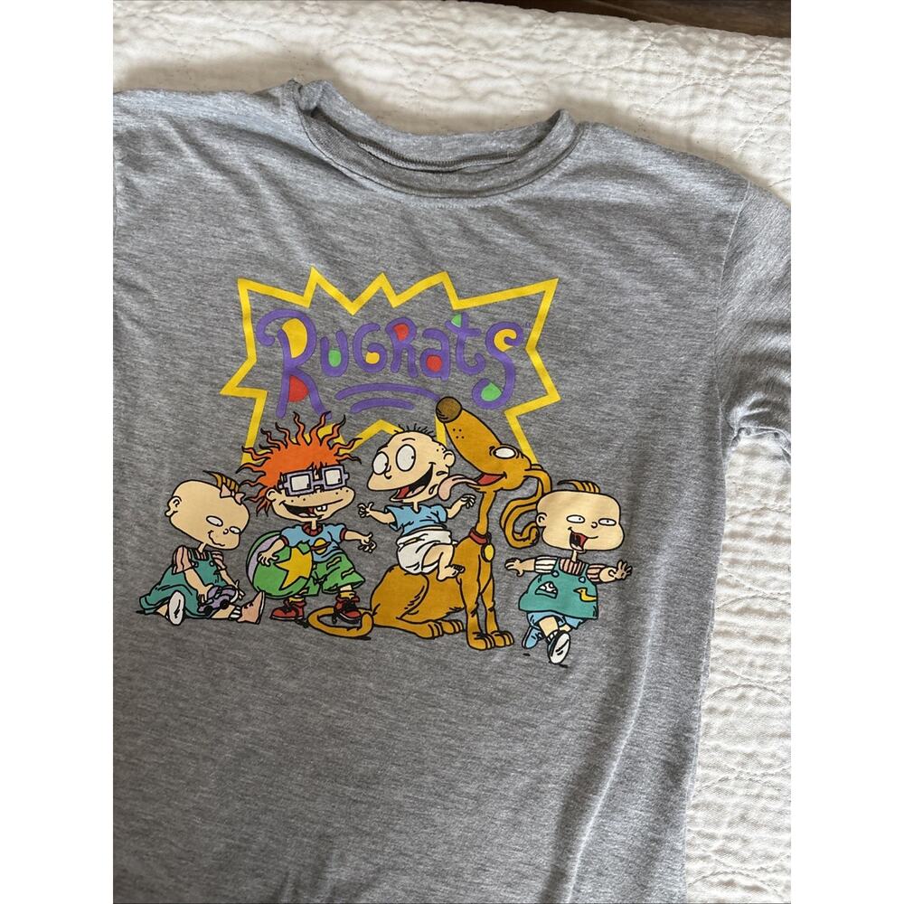 Nickelodeon Rugrats Juniors Grey Graphic Shirt Size 7